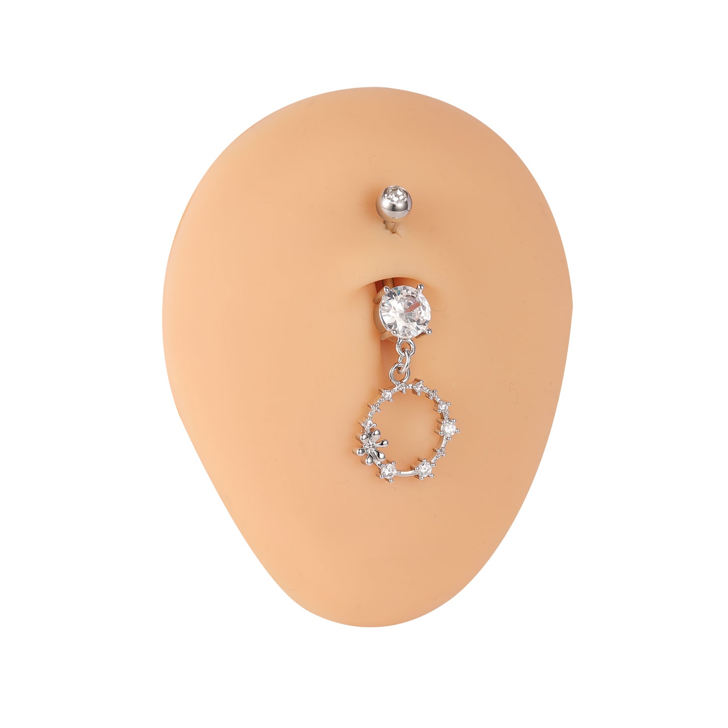 14G Anadem Dangle Belly Navel Rings Flower Belly Button Rings