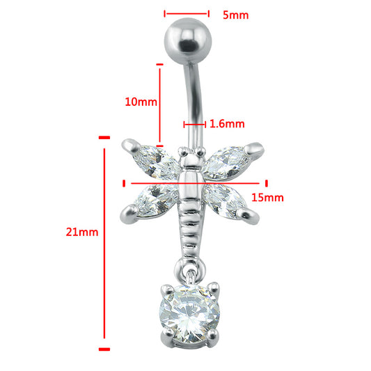 14g-Butterfly-Stainless-Steel-Belly-Button-Rings-Water-Drop-Zircon-Dangle-Navel-Ring-Piercing-Jewelry
