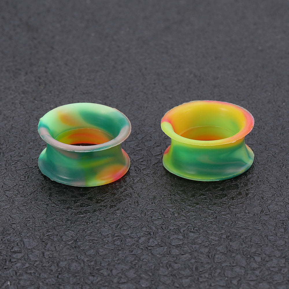 3-25mm-Thin-Silicone-Flexible-Green-Yellow-Red-Ear-Tunnels-Double-Flared-Expander-Ear-plug-tunnel