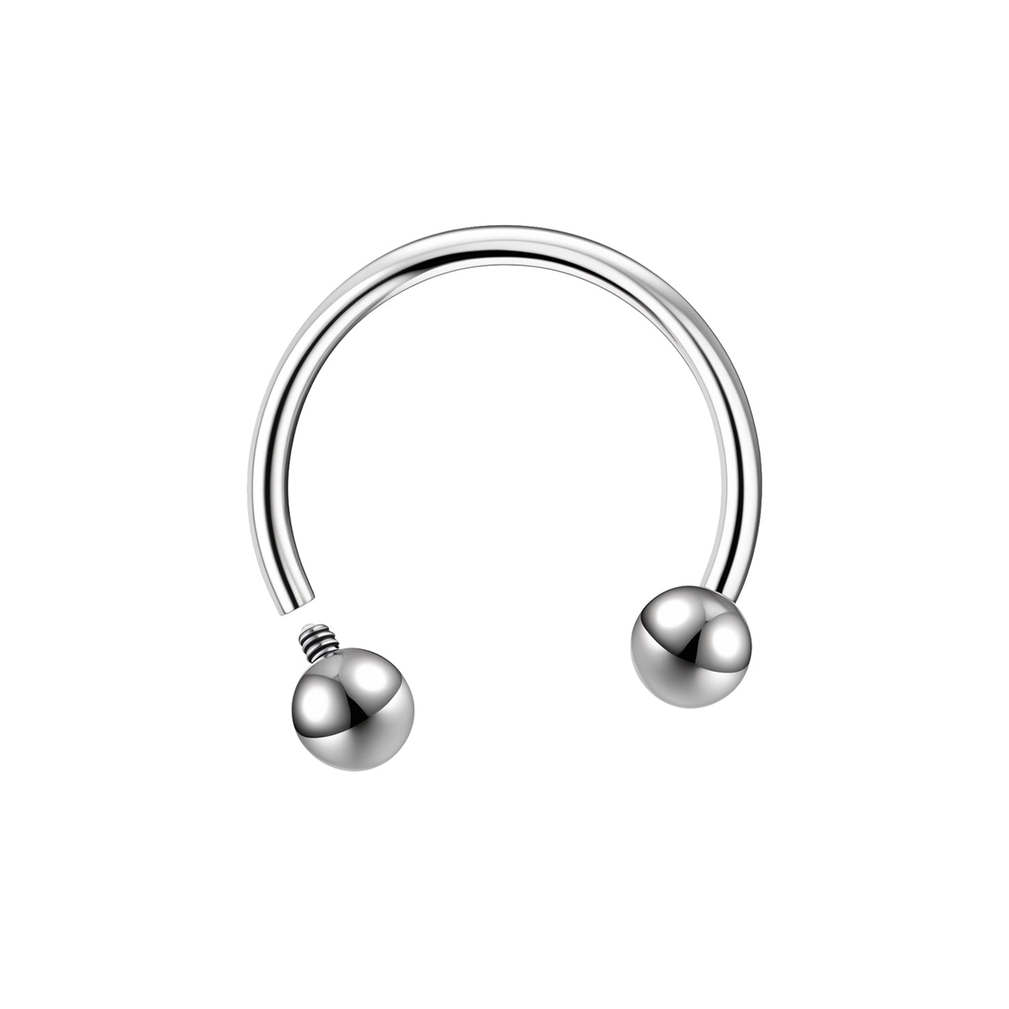 16g/18g Horseshoe Nose Ring Internally Threaded Septum Ring Piercing