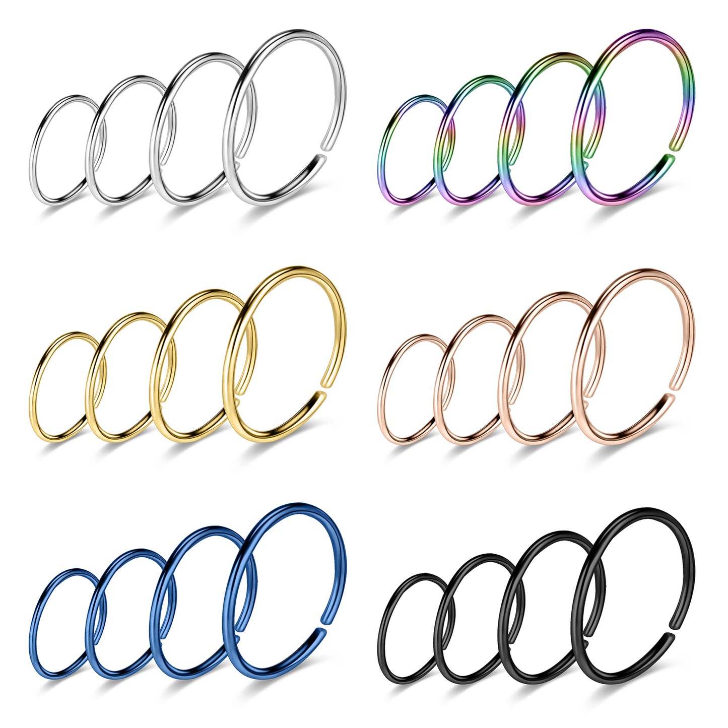 4-Pcs-Set-20G-Open-End-Nose-Septum-Rings-Stainless-Hoop-Steel-Earrings-Piercing