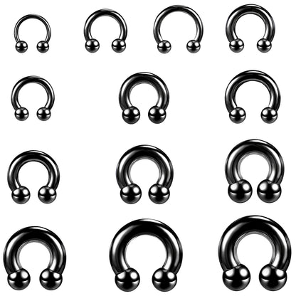 Large-Size-Nose-Septum-Rings-Black-Horseshoe-Lip-Piercing-Stainless-Steel-Ear-Helix-Cartilage-Tunnel-Piercing