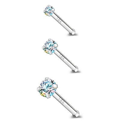 20G-AB-White-Zircon-Nose-Studs-Piercing-Nose-Bone-Shape-Nose-Rings-18K-Plated-Nostril-Piercing