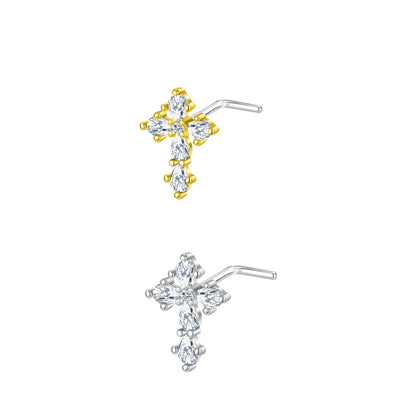 20G-Cross-White-Zircon-Nose-Studs-Piercing-L-Shape-Nose-Rings-Gold-Silver-Plated-Nostril-Piercing