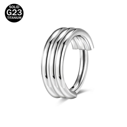 16g G23 TItanium Nose Ring Three Layers Septum Ring Piercing Jewelry