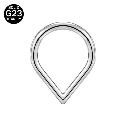 16g G23 TItanium Nose Ring Hinged Septum Ring Piercing Jewelry