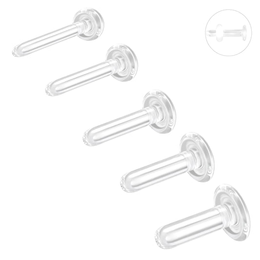 14g/18g/20g Nose Studs Piercing Nose Bone Rings Clear Glass Nostril Piercing