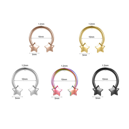 16G-Star-Nose-Rings-Horseshoe-Shape-Nose-Septum-Rings-Stainless-Steel-Septum-Clicker-Piercing