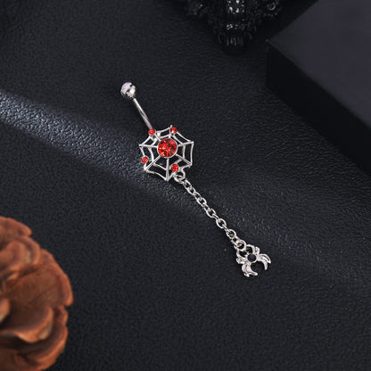 14G Spider Belly Navel Rings Dangling Belly Button Rings Halloween Jewelry