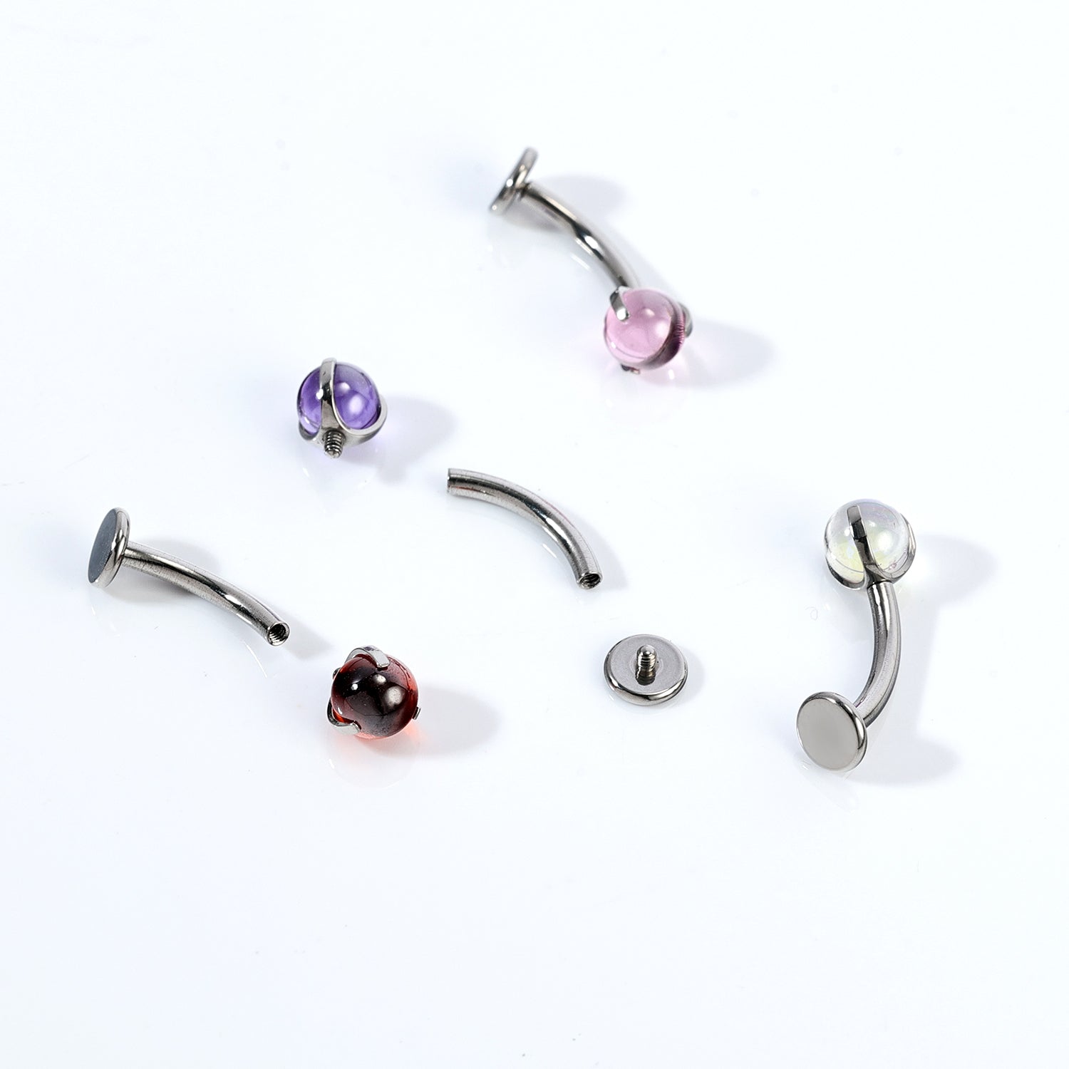 14G G23 Titanium Belly Navel Rings Pink Ball Belly Button Rings