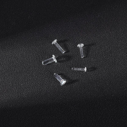 14g/18g/20g Nose Studs Piercing Nose Bone Rings Clear Glass Nostril Piercing