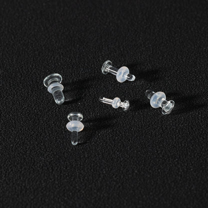 14g/18g/20g Nose Studs Piercing Nose Bone Rings Clear Glass Nostril Piercing