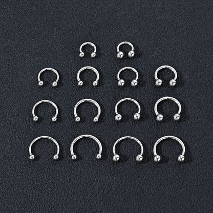 14g/16g G23 Titanium Nose Ring Horseshoe Septum Ring Piercing Jewelry