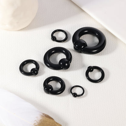 12g-00g Acrylic Septum Nose Ring Captive Bead Rings Plug Gauges