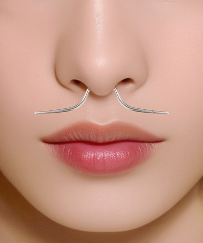 14g/16g Mustache Nose Ring Stainless Steel Septum Ring Piercing Jewelry