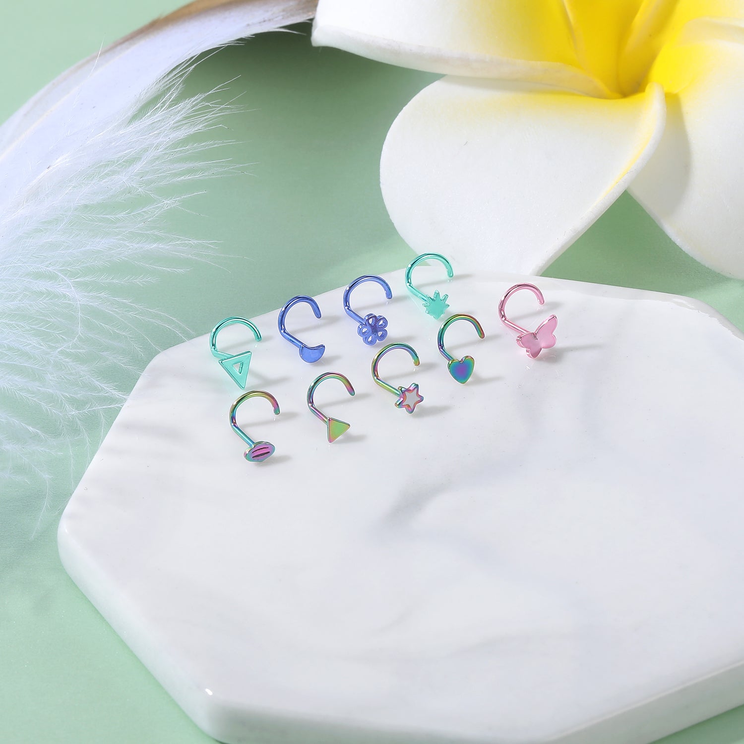 20G-Pink-Butterfly-Nose-Studs-Piercing-Nose-Bone-Shape-L-Shape-Crokscrew-Nose-Rings-Stainless-Steel-Nostril Piercing