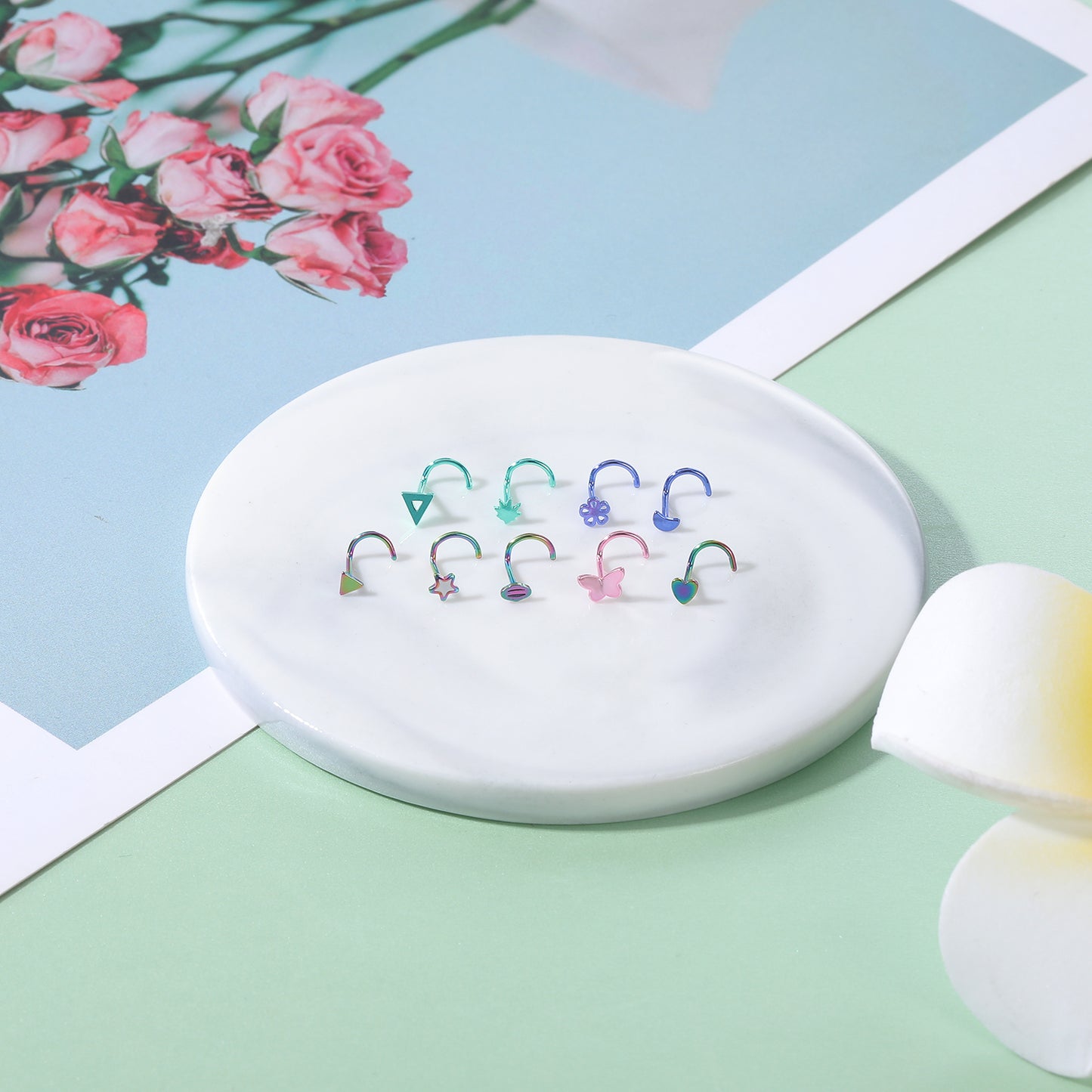 20G-Light-Green-Leafy-Nose-Studs-Piercing-Nose-Bone-Shape-L-Shape-Crokscrew-Nose-Rings-Stainless-Steel-Nostril-Piercing