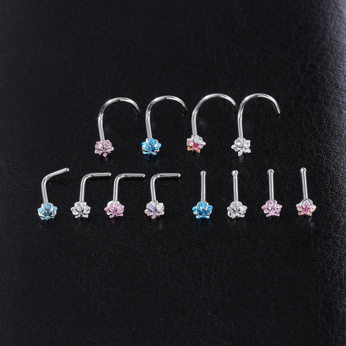 4-Pcs-Set-20G-Star-Zircon-Nose-Studs-Piercing-Nose-Bone-Shape-Nose-Rings-Stainless-Steel-Nostril-Piercing