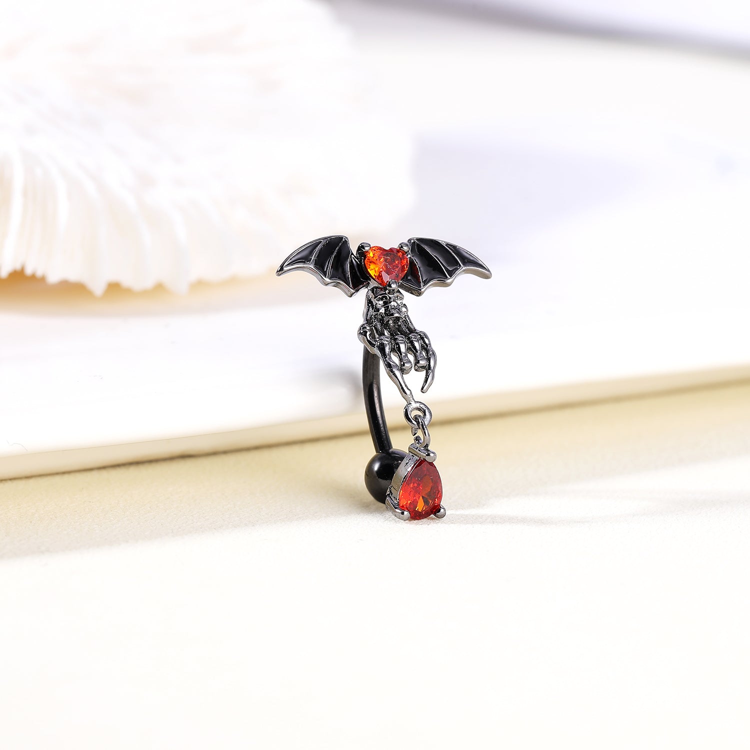 14G-Black-Bat-Small-Pendant-Belly-Rings-Red-Zirconal-Navel-Piercing-Stainless-Steel-Navel-Belly-Button Ring