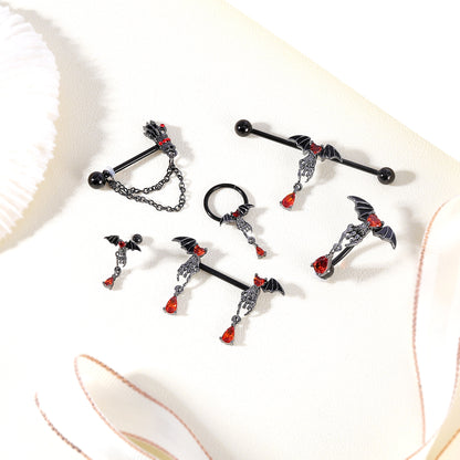 14G-Black-Bat-Small-Pendant-Belly-Rings-Red-Zirconal-Navel-Piercing-Stainless-Steel-Navel-Belly-Button Ring