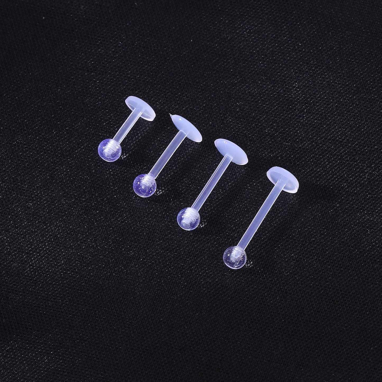 5Pcs 16g Invisible Bioflex Labret Rings Acrylic Stud Earrings Conch Helix Lip Piercing