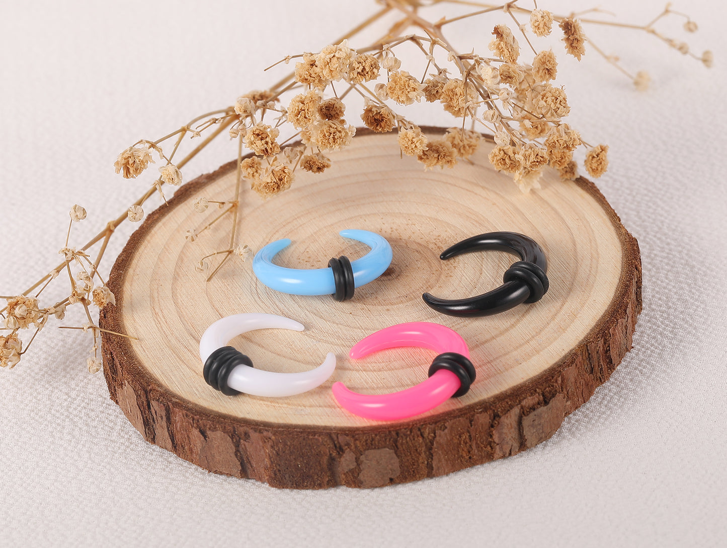 14g-00g Blue Horns Nose Septum Ring or Ear Plug Gauge