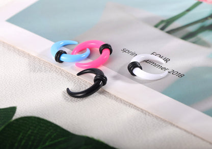 14g-00g White Horns Nose Septum Ring or Ear Plug Gauge