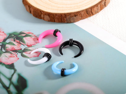 14g-00g Black Horns Nose Septum Ring or Ear Plug Gauge