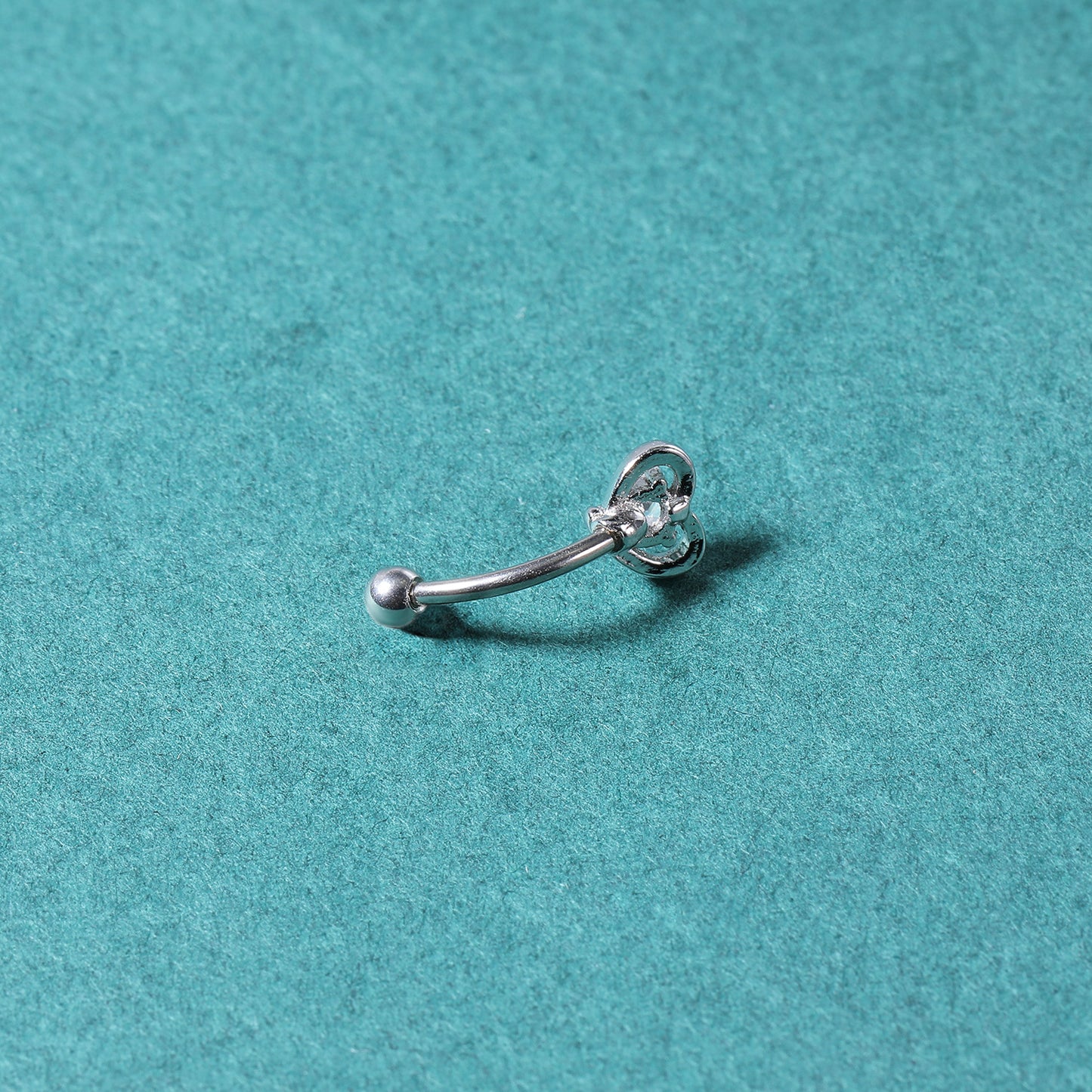 16g Heart Eyebrow Ring CZ Eyrbrow Piercing Helix Rook Daith Piercing