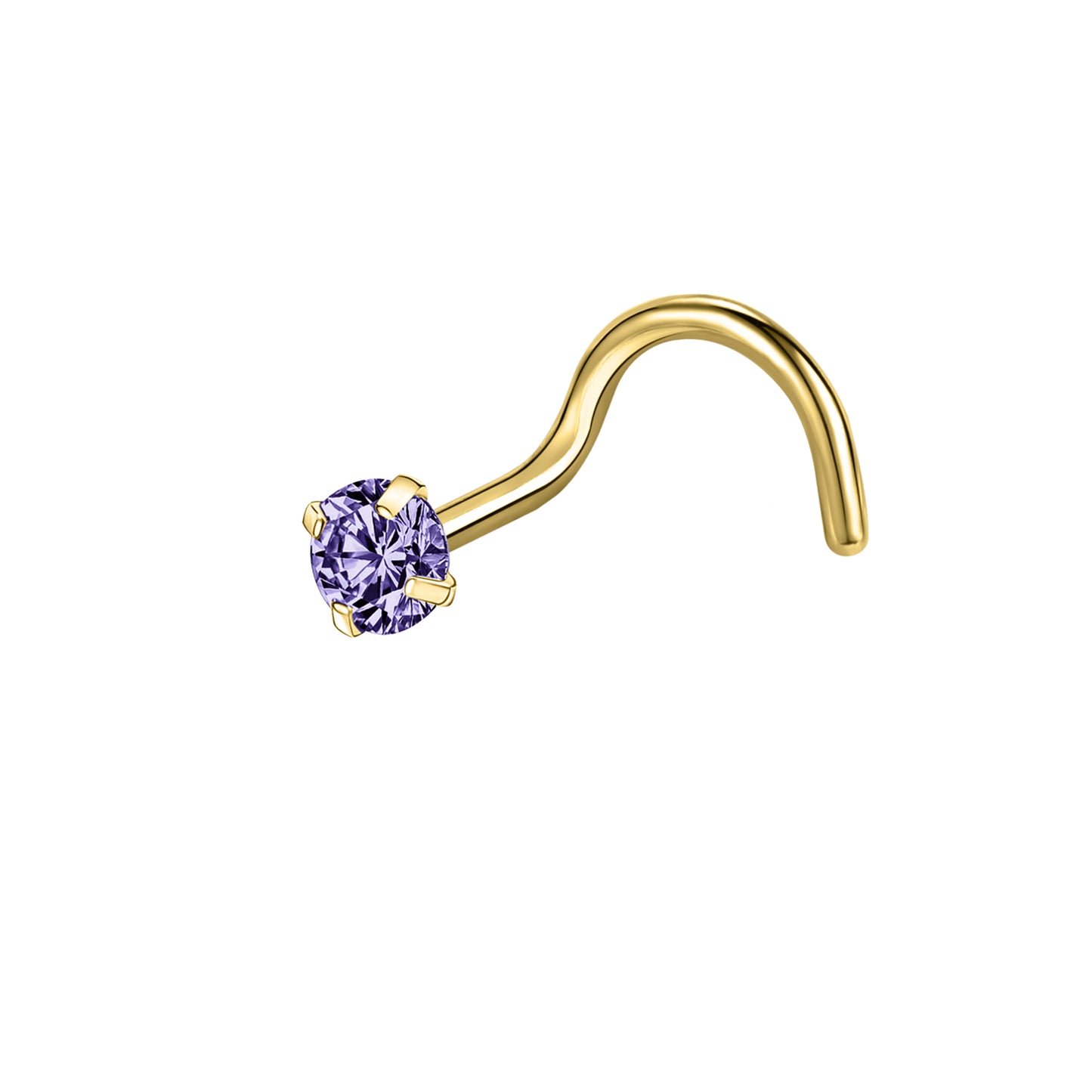 6-Pcs/Set-20G-Violet-Blue-Zircon-Nose-Studs-Piercing-Crokscrew-Nose-Rings-Gold-Plated-Nostril-Piercing