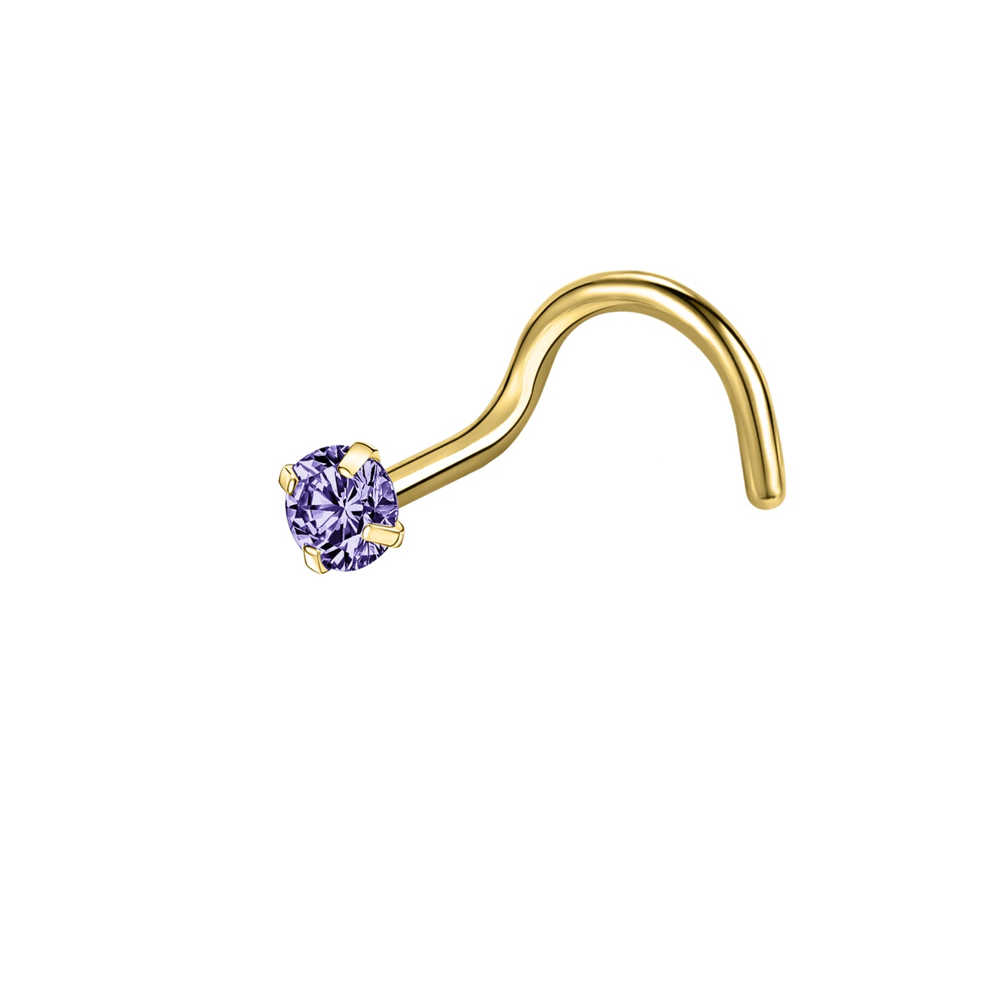 6-Pcs/Set-20G-Violet-Blue-Zircon-Nose-Studs-Piercing-Crokscrew-Nose-Rings-Gold-Plated-Nostril-Piercing