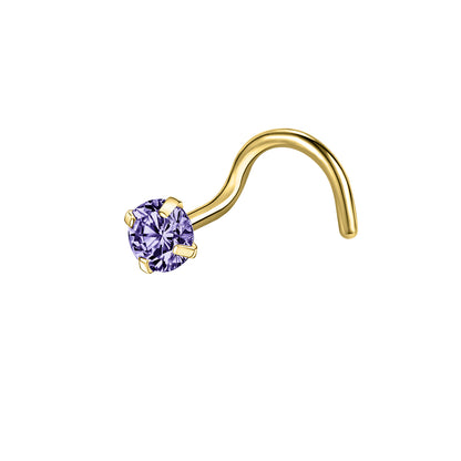 6-Pcs/Set-20G-Violet-Blue-Zircon-Nose-Studs-Piercing-Crokscrew-Nose-Rings-Gold-Plated-Nostril-Piercing