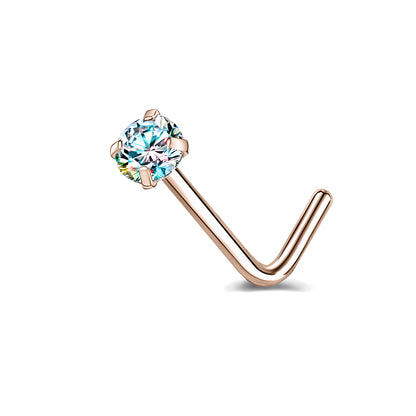 6-Pcs/Set-20G-AB-Zircon-Nose-Studs-Piercing-L-Shape-Nose-Rings-Rose-Gold-Plated-Nostril-Piercing