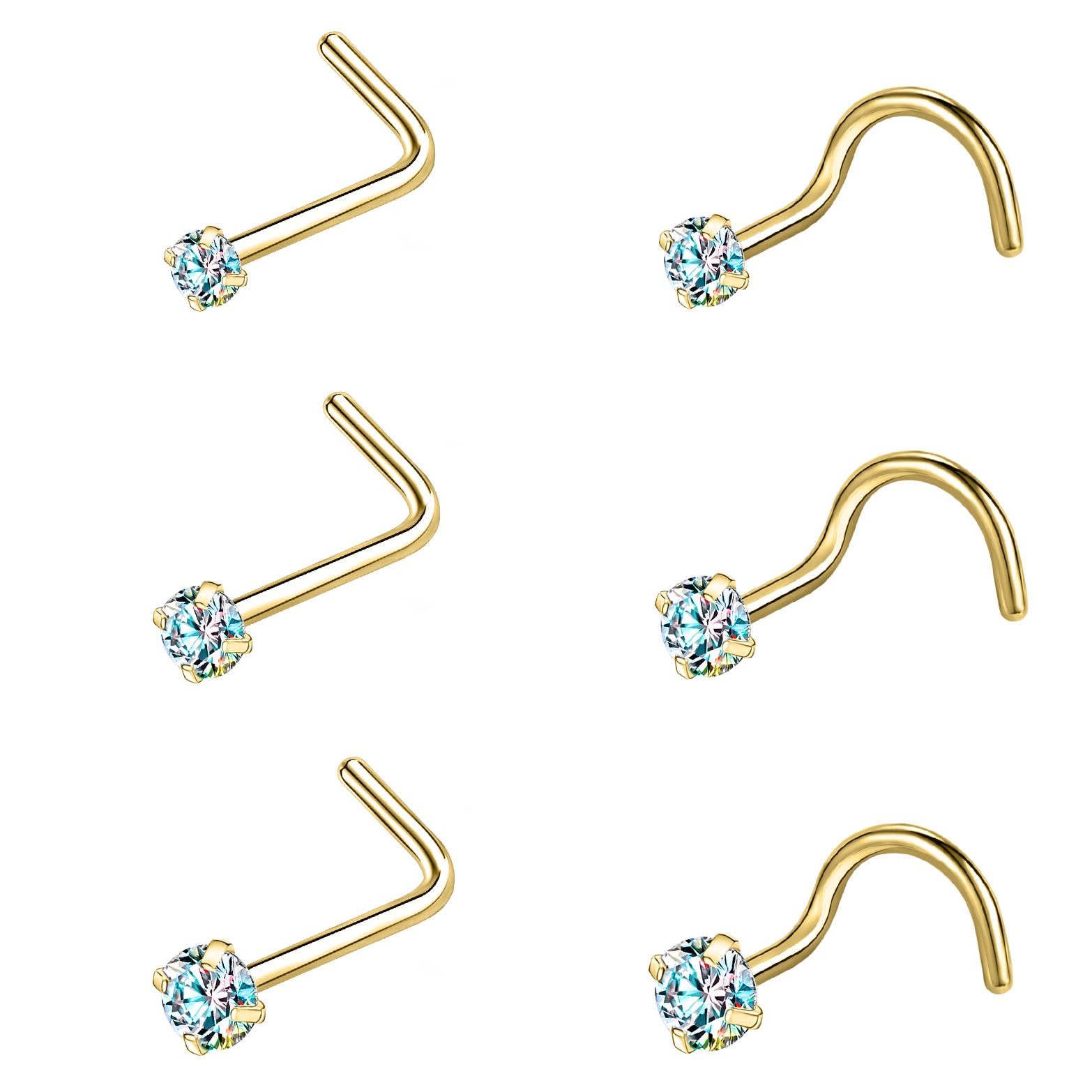 18G-AB-Crystal-Nose-Studs-L-Shape-Nose-Piercing-Gold-Nose-Corkscrew-Ring