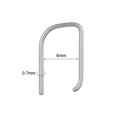 16g Basic Nose Ring U-Shaped Septum Ring Ear Piercing Jewelry