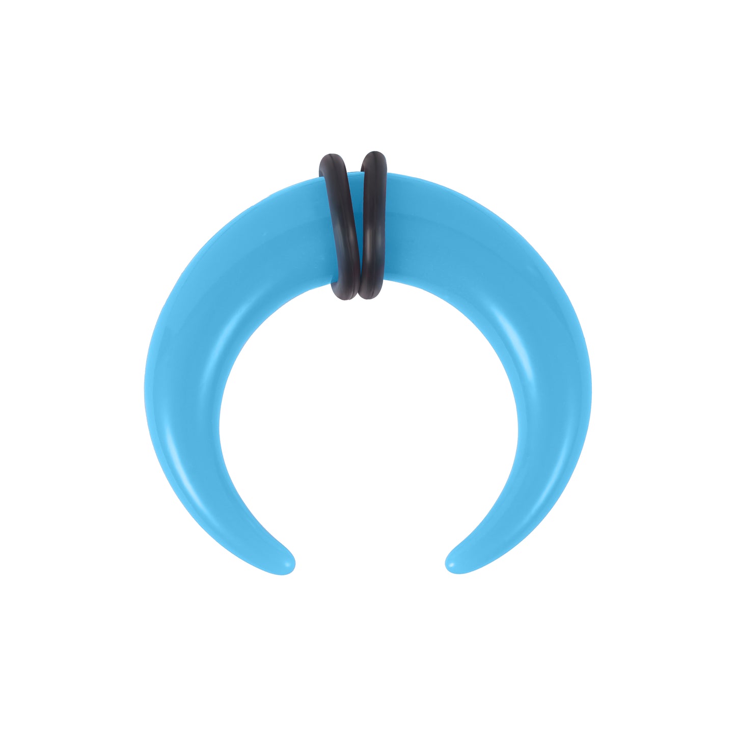 14g-00g Blue Horns Nose Septum Ring or Ear Plug Gauge