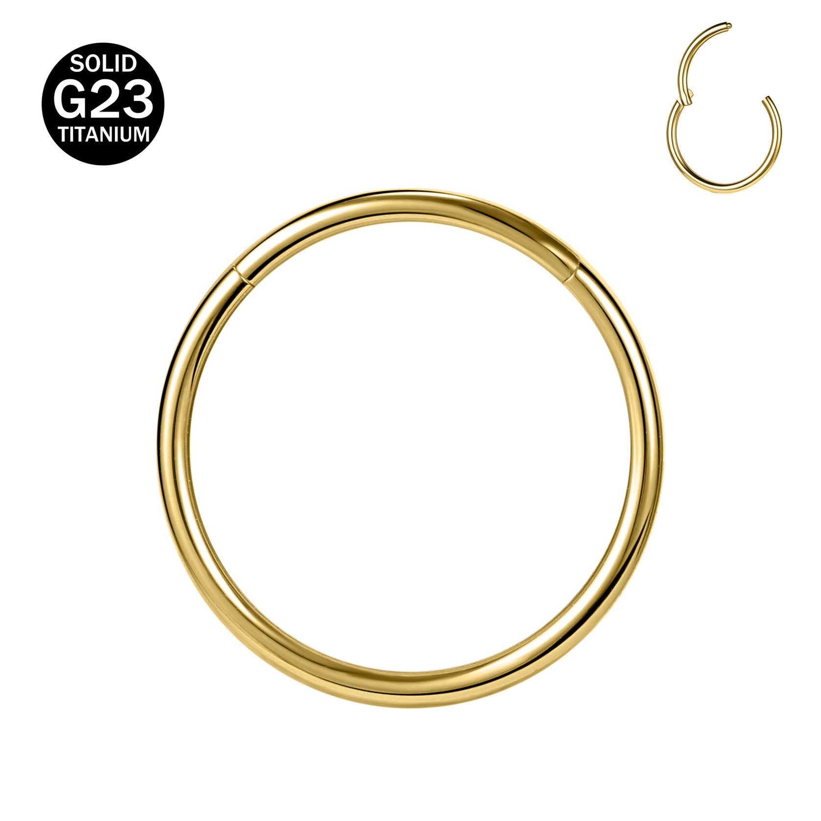 16/18/20g G23 TItanium Nose Septum Ring Hoop Cartilage Earring