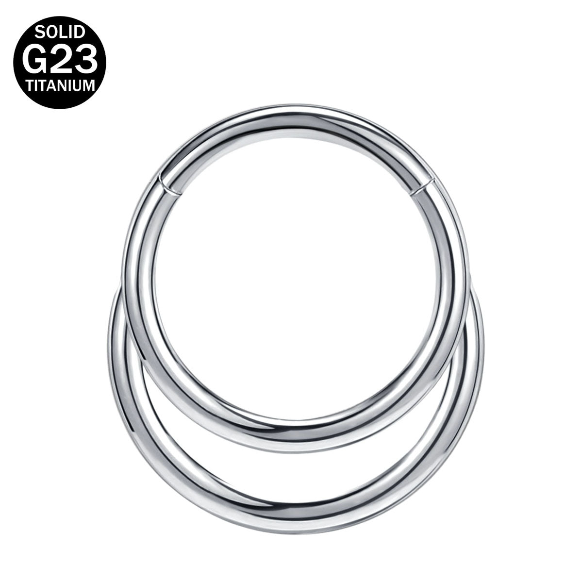 16g G23 TItanium Septum Ring Hinged Nose Ring Hoop Cartilage Earring