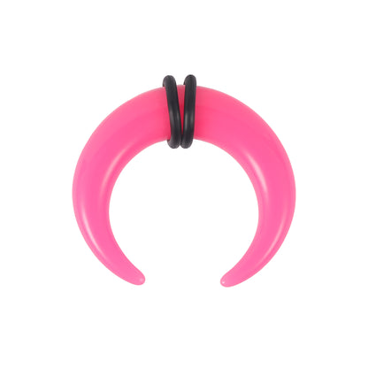 14g-00g Pink Horns Nose Septum Ring or Ear Plug Gauge