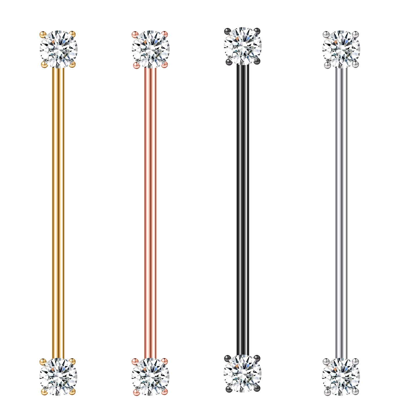 14g barbell earrings