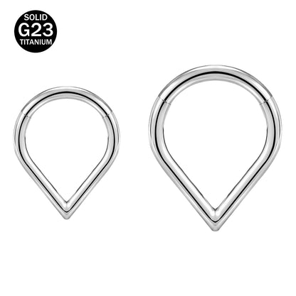 16G G23 Titanium Septum Clicker Ring Water Drop Conch Helix Cartilage Piercing