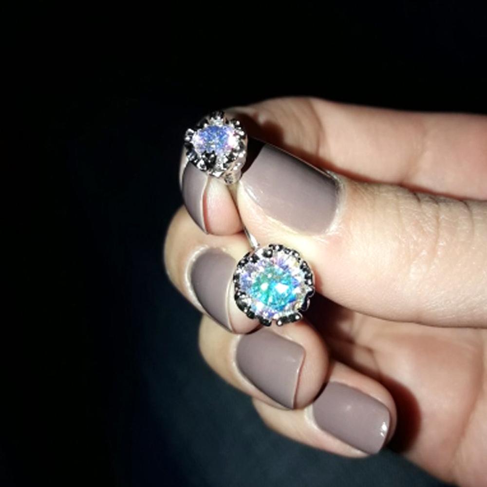 Flower-Crown-Belly-Button-Ring-Zirconia-Belly-Navel-Piercing-Jewelry-white-silver