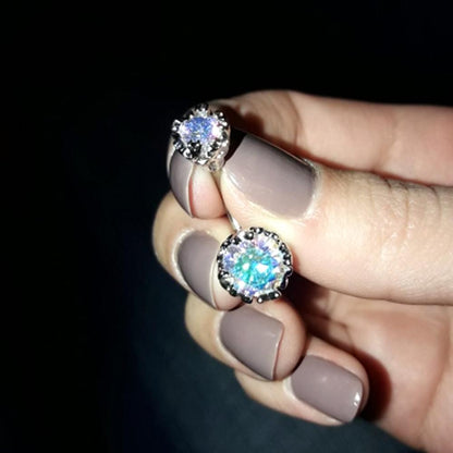 Flower-Crown-Belly-Button-Ring-Zirconia-Belly-Navel-Piercing-Jewelry-white-silver