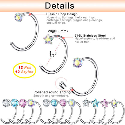 42-Pcs-Set-Star-Round-Crystal-Nose-Rings-Stainless-Steel-Nose-Screw-Piercing-Economic-Set