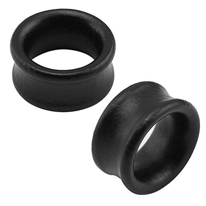 Black Organic Natural Wood Ear Gauges Flesh Tunnel Plugs Stretcher Gauge Earrings