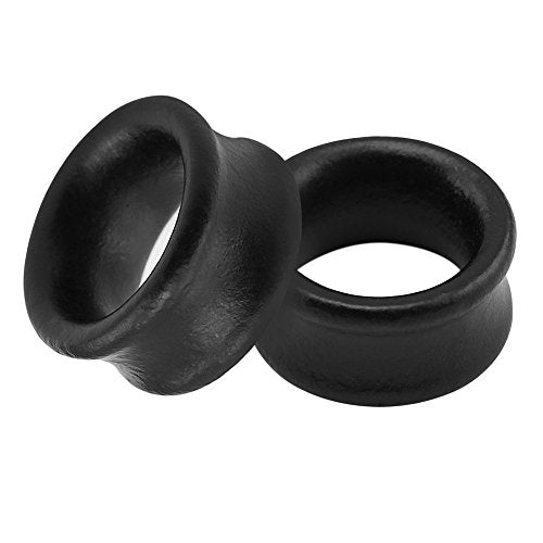 Black Organic Natural Wood Ear Gauges Flesh Tunnel Plugs Stretcher Gauge Earrings