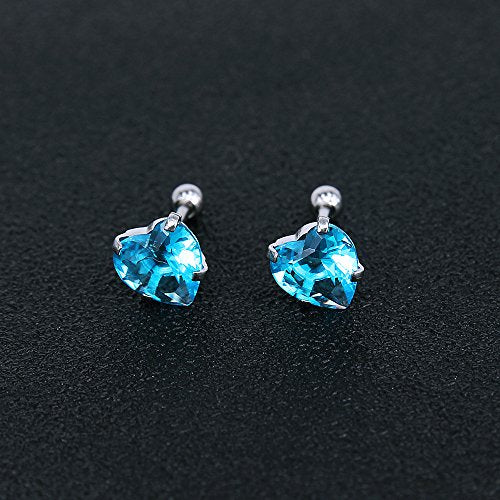 4 Pairs Cubic Zirconia Stud Earrings Tragus Helix Conch Cartilage Piercing Sets -Economic Set