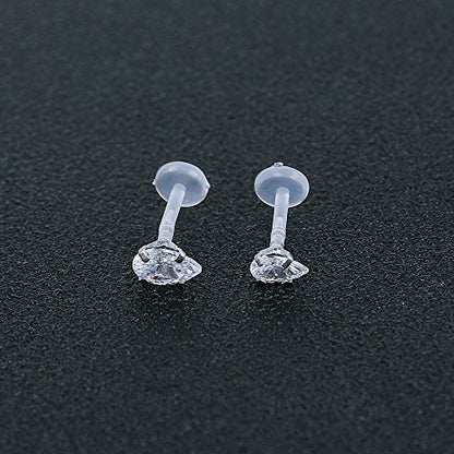 10-12Pcs 16G Bioflex Labret Monroe Lip Ring Helix Tragus Cartilage Piercing Earrings -Economic Set