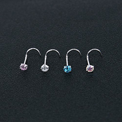 9-12Pcs 20g Stainless Steel Nose Stud Ring Piercing Nose Bone/L Shaped/Nose Screws-Economic Set