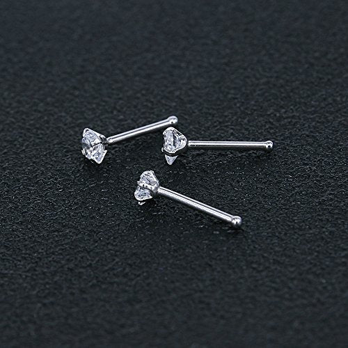 9-12Pcs 20g Stainless Steel Nose Stud Ring Piercing Nose Bone/L Shaped/Nose Screws-Economic Set